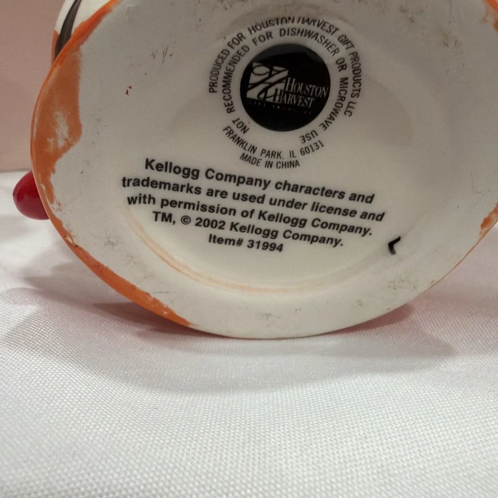 Tony the Tiger and Toucan Sam Kellogg's Cereal Suger, Milk Servers Y2K Porcelain